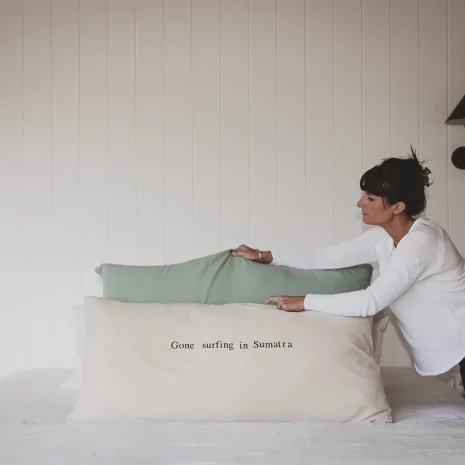 Coussin Lin Big 55x110 Ligne Surf
